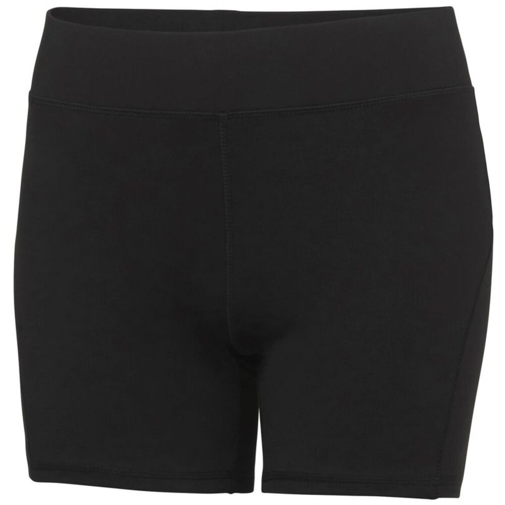 AWDis Just Cool Womens/Ladies Girlie Cool Training Shorts / Jet Black